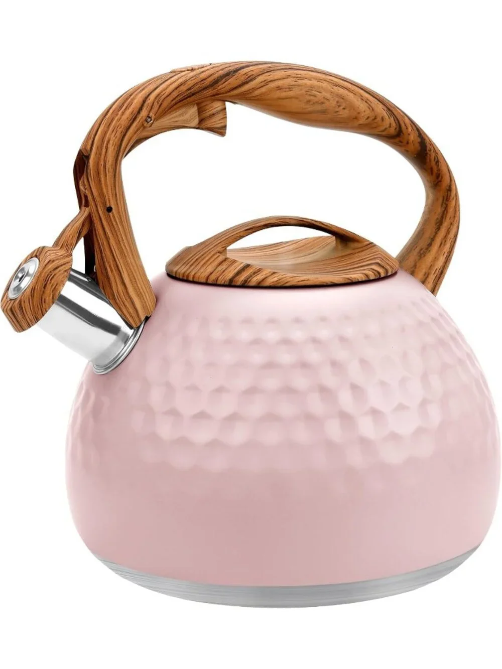 GGC 3.1QT Cute Pink Stainless Steel Whistling Tea Kettle For Kitchen Stove Top